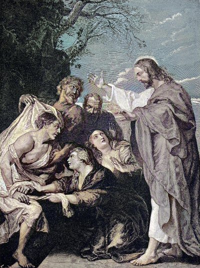 Cristo resucitando a Lázaro, cuadro de Peter Paul Rubens, 28 de junio de 1577, 30 de mayo de 1640 de Peter Paul (after) Rubens