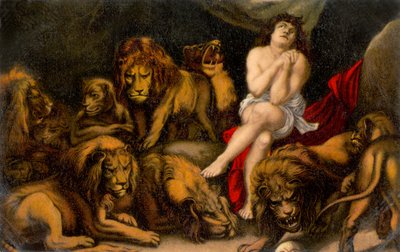 Daniel en el foso de los leones de la Biblia de Daniel (imprimir) de Peter Paul (after) Rubens