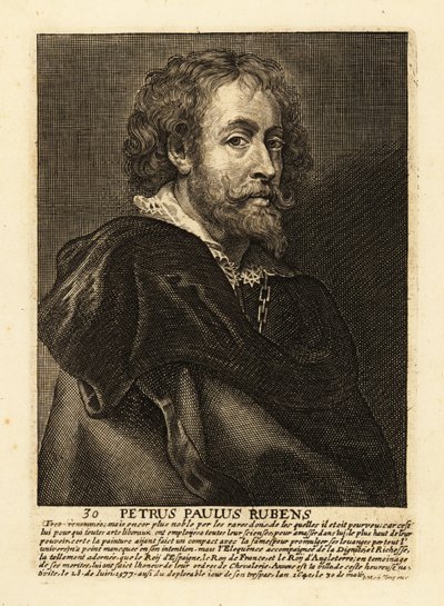 Retrato de Sir Peter Paul Rubens, artista y diplomático flamenco de Peter Paul (after) Rubens