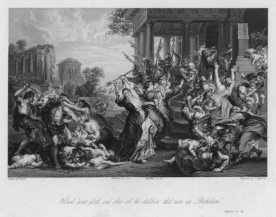 La masacre de los inocentes, Mateo II de Peter Paul (after) Rubens