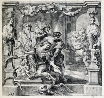 La muerte de Aquiles, después de Pierre Paul Rubens (1577-1640), Flandes de Peter Paul (after) Rubens