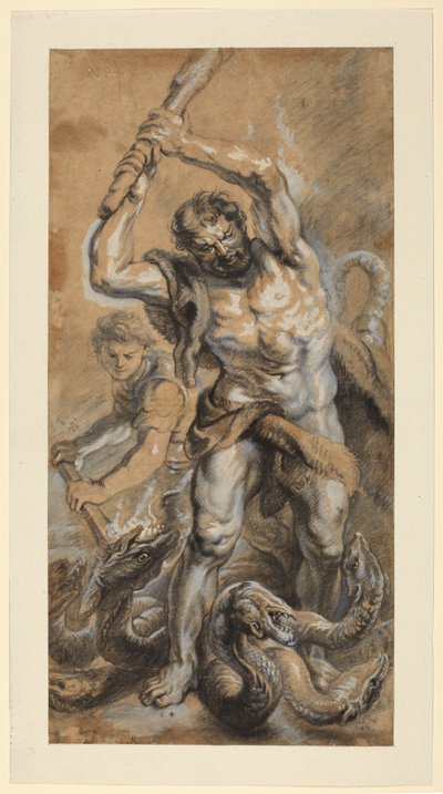 Hércules matando a la Hidra de Lerna de Peter Paul (school of) Rubens