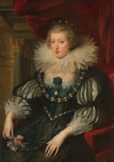 Retrato de Ana de Austria (1601-1666), reina de Francia de Peter Paul Rubens (workshop of)