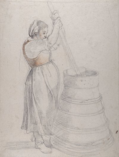 Una campesina batiendo mantequilla de Peter Paul Rubens