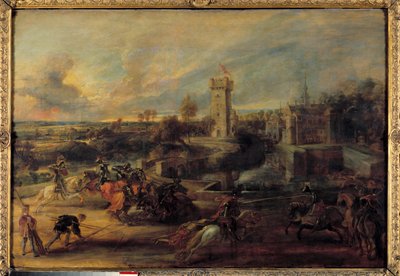 Un torneo cerca de las fosas del Castillo de Steen (Edad Media) de Peter Paul Rubens
