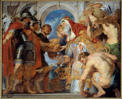 Abraham y Melquisedec de Peter Paul Rubens