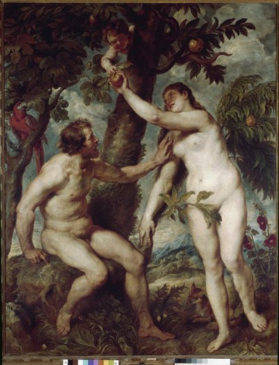 Adán y Eva en el paraíso terrenal de Peter Paul Rubens