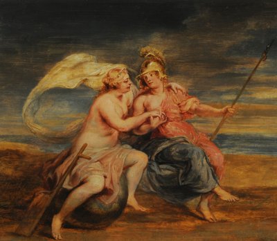 Alegoría de la fortuna y la virtud (óleo sobre tabla) de Peter Paul Rubens