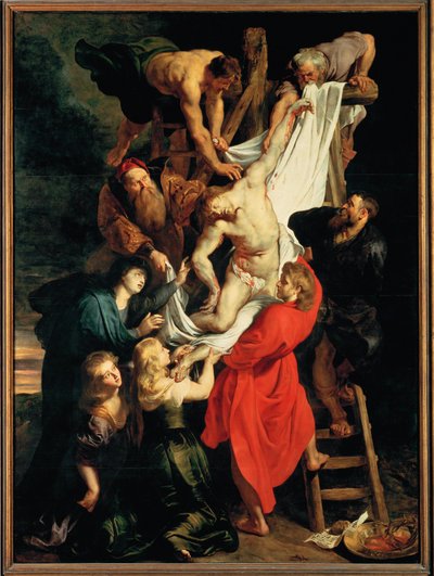 Altar: Descendimiento de la Cruz, panel central (óleo sobre lienzo) de Peter Paul Rubens