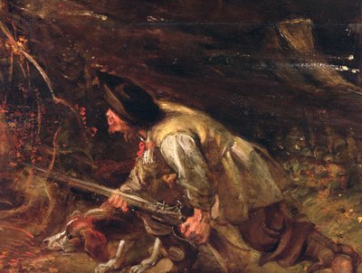 Paisaje otoñal con vista de Het Steen en la madrugada (detalle) de Peter Paul Rubens