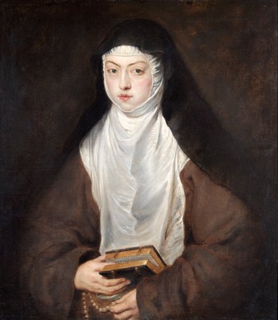 Ana Dorotea, Hija de Rodolfo II, Monja en el Convento de las Descalzas Reales, Madrid de Peter Paul Rubens