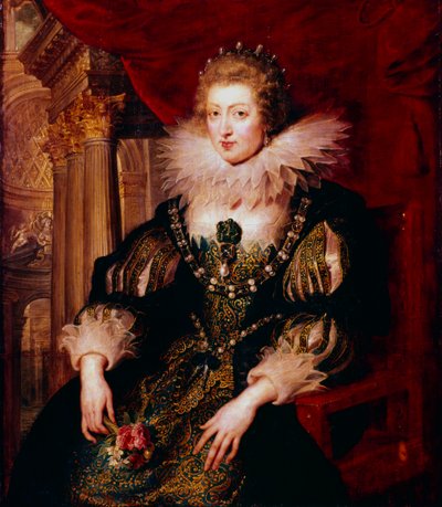 Ana de Austria, Reina Consorte de Francia, siglo XVII de Peter Paul Rubens