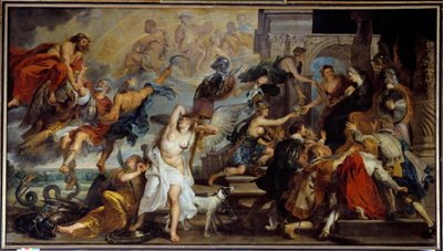 Apoteosis de Enrique IV (1553-1610) y proclamación de la regencia de María de Médicis (1573-1642) en 1610. Pintura de Pierre Paul Rubens (1577-1640), escuela flamenca de Peter Paul Rubens