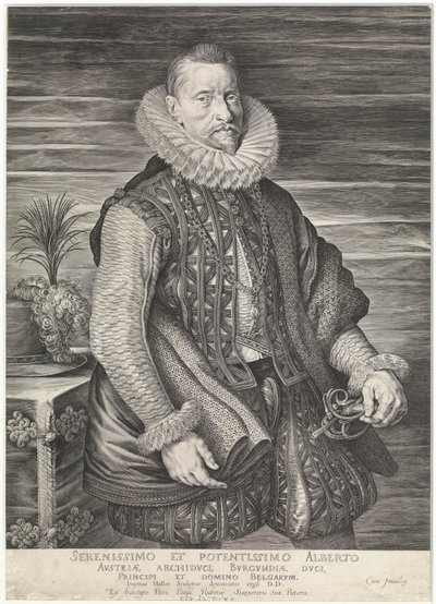 Archiduque Alberto de Austria (grabado) de Peter Paul Rubens