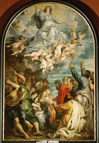 Asunción de Santa María, c.1611-14 (pintura sobre madera de roble) de Peter Paul Rubens