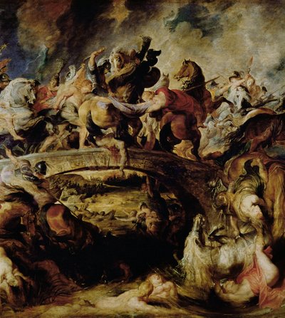 Batalla de las Amazonas y los Griegos (detalle) de Peter Paul Rubens