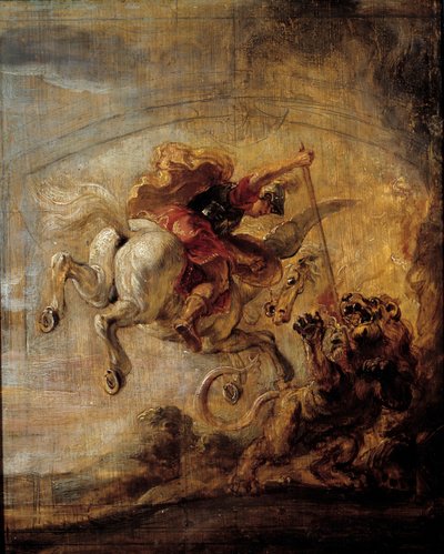 Belerofonte monta a Pegaso a través de su lanza la quimera Pintura de Pierre Paul Rubens (1577-1640) de Peter Paul Rubens