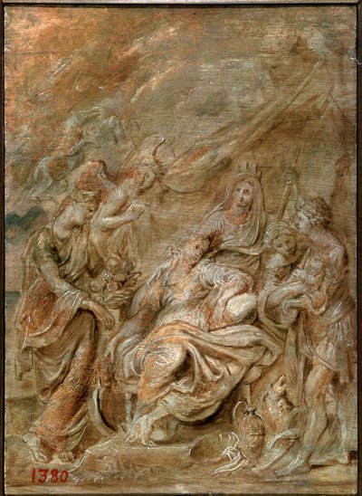 Nacimiento del Delfín, Luis XIII, 1622 de Peter Paul Rubens