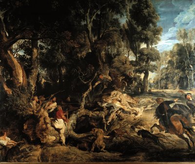 Caza de jabalíes. Pintura de Pieter Paul Rubens (1577-1640) de Peter Paul Rubens