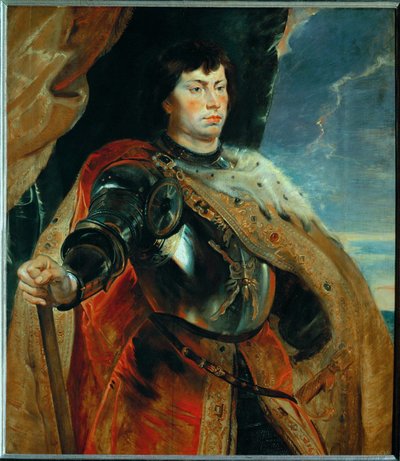 Carlos el Temerario de Borgoña, c.1618 (pintura sobre madera de roble) de Peter Paul Rubens