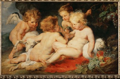 Niño Jesús con San Juan y dos ángeles de Peter Paul Rubens