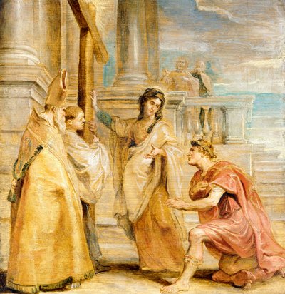 Constantino adorando la Verdadera Cruz de Peter Paul Rubens