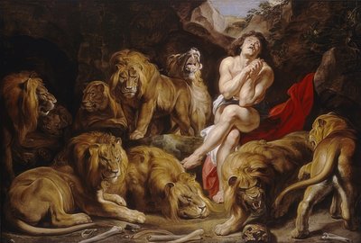 Daniel en el foso de los leones de Peter Paul Rubens