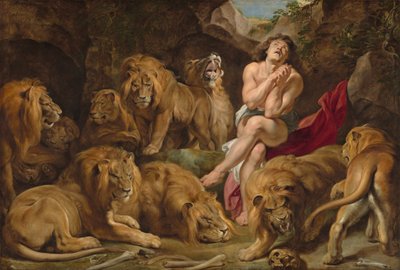 Daniel en el foso de los leones, c. 1614-1616 de Peter Paul Rubens