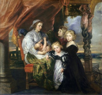 Deborah Kip, esposa de Sir Balthasar Gerbier, y sus hijos, c.1629-30 de Peter Paul Rubens