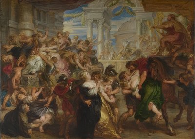 El rapto de las sabinas. Alrededor de 1635-40 de Peter Paul Rubens