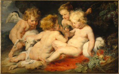 El niño Jesús con San Juan niño y dos ángeles de Peter Paul Rubens