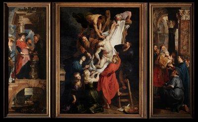 Descendimiento de la Cruz, c.1612-14 (óleo sobre tabla) de Peter Paul Rubens