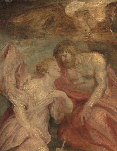 Detalle de Venus suplicando a Júpiter (óleo sobre tabla de roble) de Peter Paul Rubens