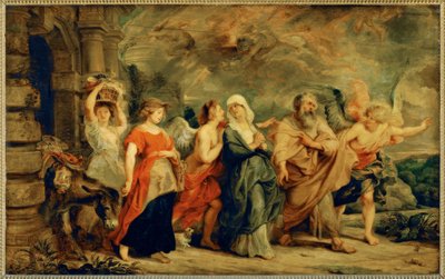La huida de Lot y su familia de Sodoma de Peter Paul Rubens