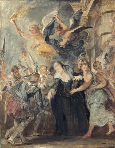 La huida de Blois (boceto del ciclo de los Médici) de Peter Paul Rubens