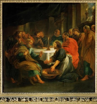 El lavatorio de los pies de Peter Paul Rubens