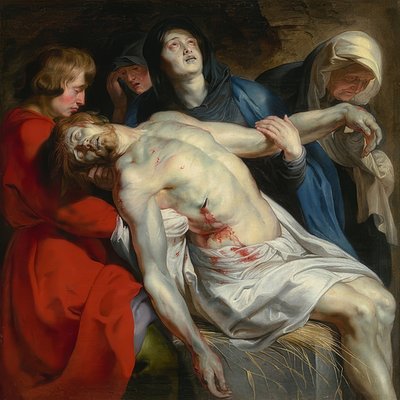 El entierro de Cristo. Alrededor de 1612 de Peter Paul Rubens