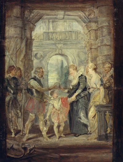 La entrega de la regencia (boceto para el ciclo de los Médici) de Peter Paul Rubens