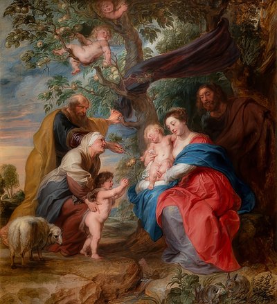 La Sagrada Familia bajo un manzano. Hacia 1632 de Peter Paul Rubens