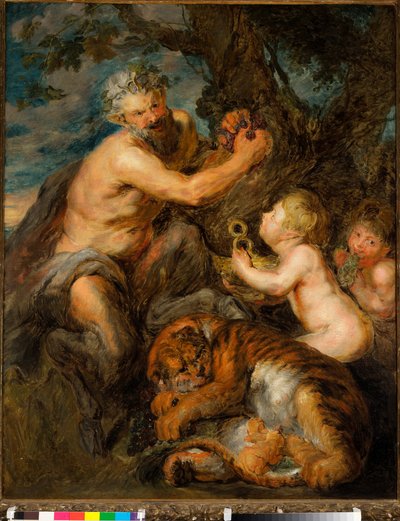 La educación de Baco, c.1630-40 (óleo sobre lienzo) de Peter Paul Rubens