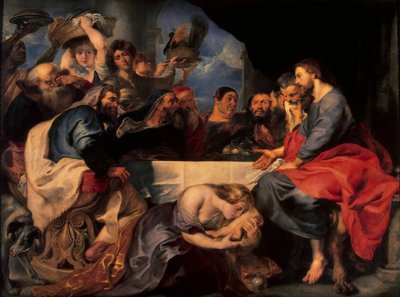 Banquete en la casa de Simón el Fariseo, c.1620 de Peter Paul Rubens