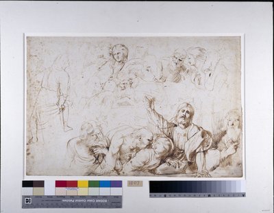 Cinco grupos de figuras para una Última Cena (Cristo anunciando su traición) c.1601-04 de Peter Paul Rubens