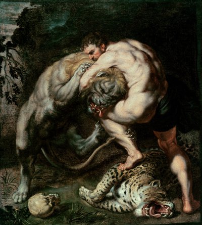 Hércules luchando contra el león de Nemea de Peter Paul Rubens