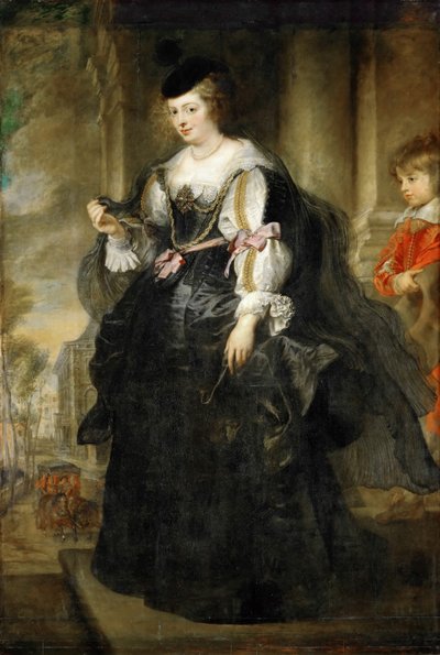 Hélène Fourment con un carruaje de Peter Paul Rubens