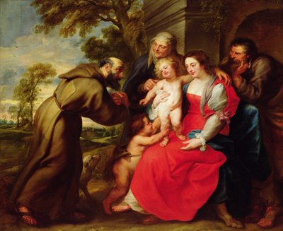 Sagrada Familia con San Francisco, c.1625 de Peter Paul Rubens