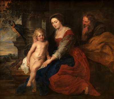 La Sagrada Familia con un loro de Peter Paul Rubens