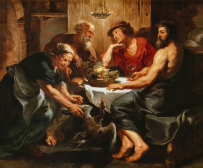 Júpiter y Mercurio con Filemón y Baucis de Peter Paul Rubens