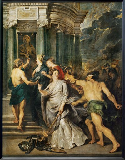 La conclusión de la paz (pintura sobre lienzo) de Peter Paul Rubens