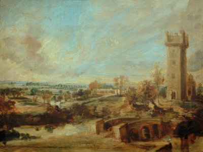 Paisaje con torre de Peter Paul Rubens