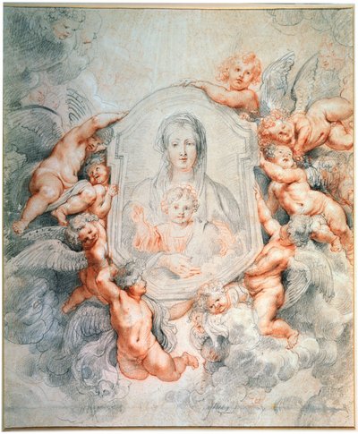 Madonna adorada por ángeles Madonna della Vallicella, 1608 de Peter Paul Rubens